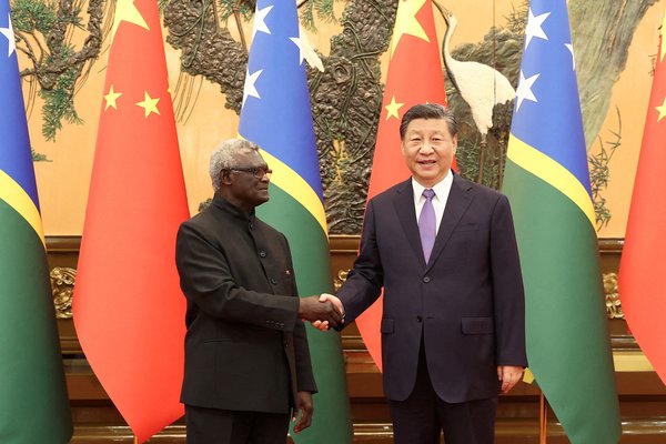 Solomon Islands PM in China July 2023