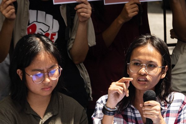 Philippines activists Jhed Tamano and Jhonila Castro