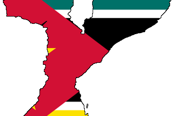 Mozambique_flag in map