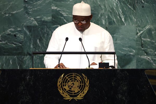 Gambia president Barrow UNGA Sept 2022
