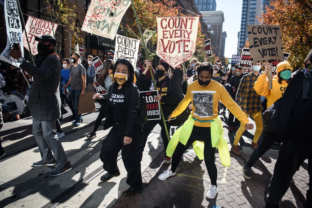 Pro-Trump Rally in Beverly Hills Takes Place Five Days After the Election —  The