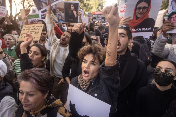 Turkey Iran solidarity protest