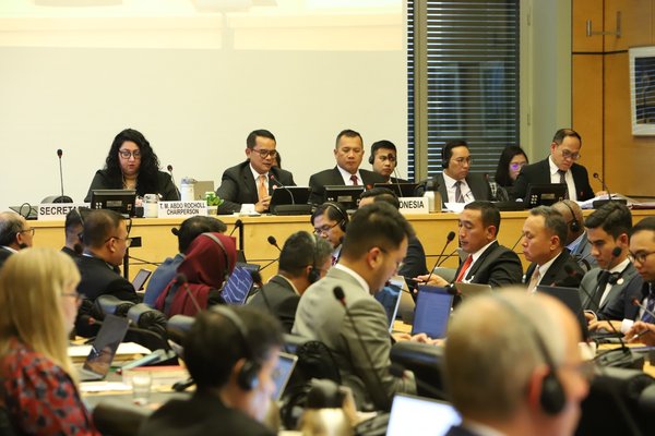 Indonesian delegation at the UN Human Rights Committee, March 2024