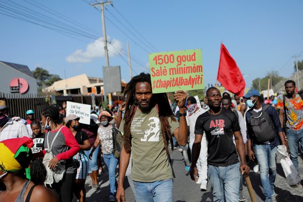 Haiti - garment workers protest