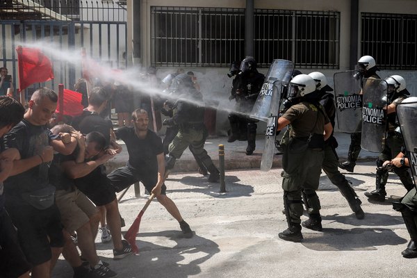 University protests and tear gas