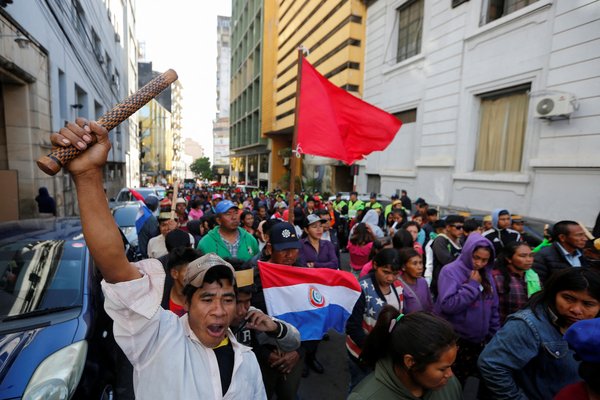 Paraguay - forced evictions protest