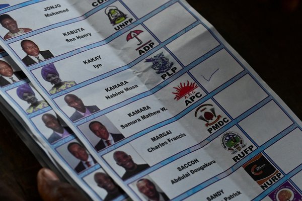 Sierra Leone election ballot June 2024