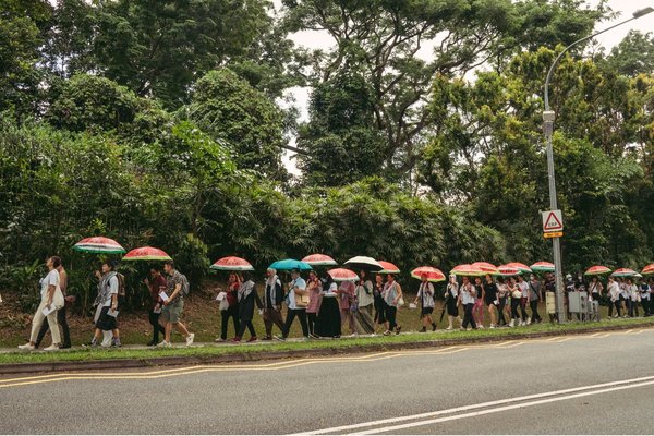 Solidarity walk in Singapore on Palestine, February 2024