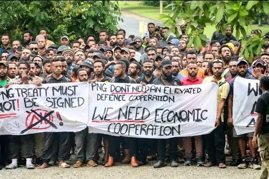 PNG protest against US deal May 2023