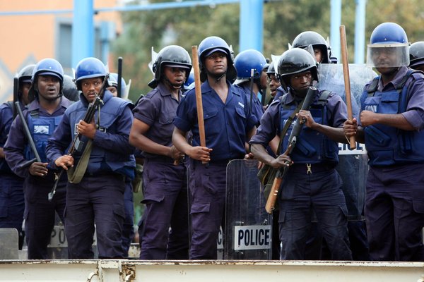 Swaziland anti-riot police 2011