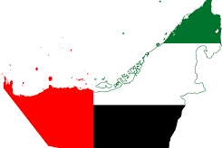 UAE flag map
