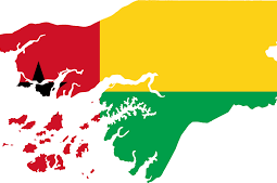 Guinea Bissau flag map